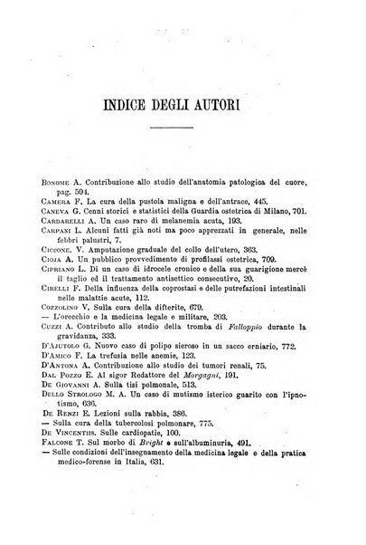 Il morgagni giornale indirizzato al progresso della medicina. Parte 1., Archivio o Memorie originali