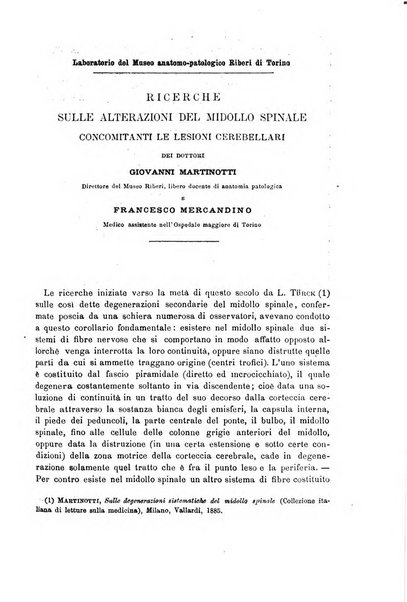 Il morgagni giornale indirizzato al progresso della medicina. Parte 1., Archivio o Memorie originali