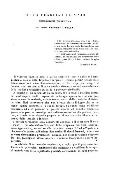 Il morgagni giornale indirizzato al progresso della medicina. Parte 1., Archivio o Memorie originali