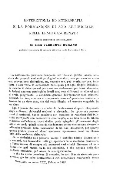 Il morgagni giornale indirizzato al progresso della medicina. Parte 1., Archivio o Memorie originali