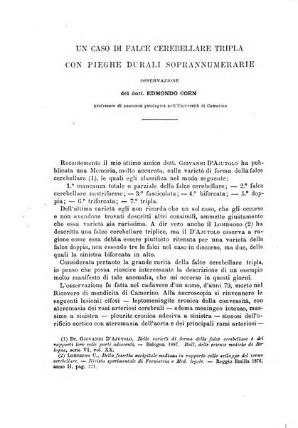 Il morgagni giornale indirizzato al progresso della medicina. Parte 1., Archivio o Memorie originali