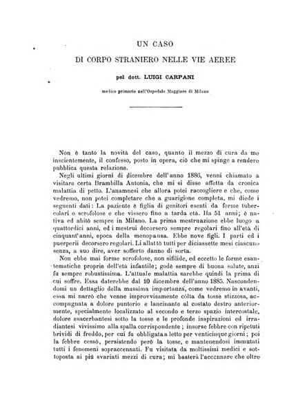 Il morgagni giornale indirizzato al progresso della medicina. Parte 1., Archivio o Memorie originali