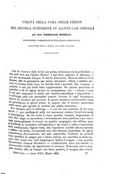 Il morgagni giornale indirizzato al progresso della medicina. Parte 1., Archivio o Memorie originali