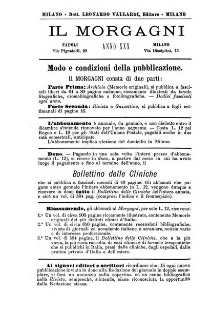 Il morgagni giornale indirizzato al progresso della medicina. Parte 1., Archivio o Memorie originali