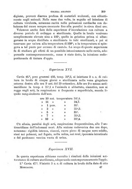 Il morgagni giornale indirizzato al progresso della medicina. Parte 1., Archivio o Memorie originali