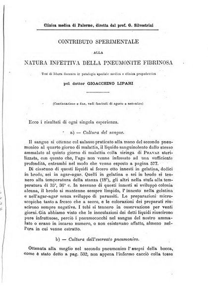 Il morgagni giornale indirizzato al progresso della medicina. Parte 1., Archivio o Memorie originali