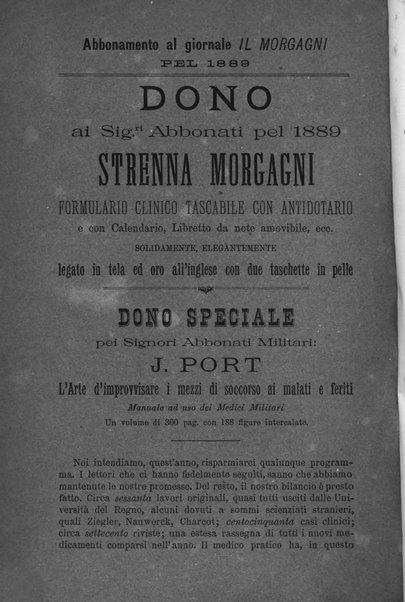 Il morgagni giornale indirizzato al progresso della medicina. Parte 1., Archivio o Memorie originali