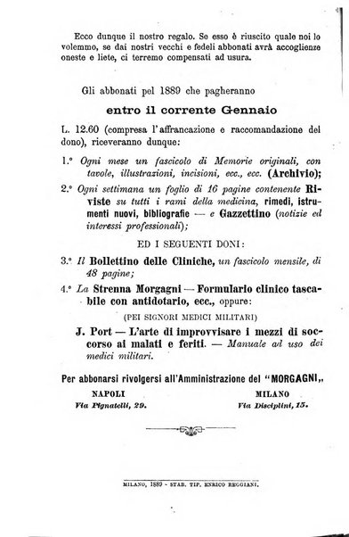 Il morgagni giornale indirizzato al progresso della medicina. Parte 1., Archivio o Memorie originali