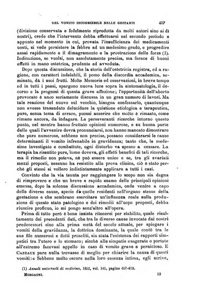 Il morgagni giornale indirizzato al progresso della medicina. Parte 1., Archivio o Memorie originali