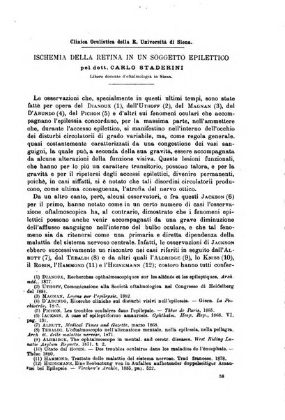 Il morgagni giornale indirizzato al progresso della medicina. Parte 1., Archivio o Memorie originali