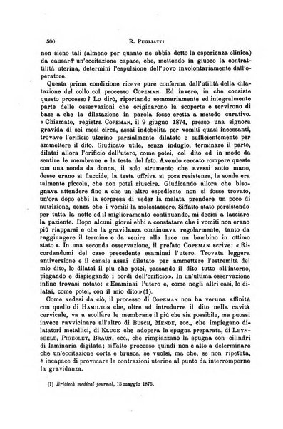 Il morgagni giornale indirizzato al progresso della medicina. Parte 1., Archivio o Memorie originali