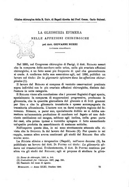 Il morgagni giornale indirizzato al progresso della medicina. Parte 1., Archivio o Memorie originali