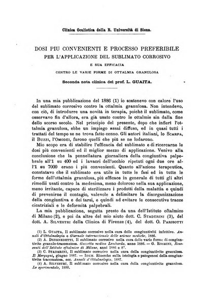 Il morgagni giornale indirizzato al progresso della medicina. Parte 1., Archivio o Memorie originali