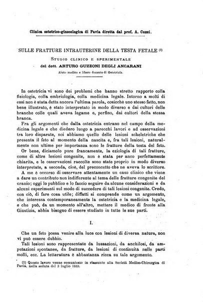 Il morgagni giornale indirizzato al progresso della medicina. Parte 1., Archivio o Memorie originali