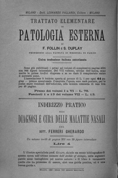 Il morgagni giornale indirizzato al progresso della medicina. Parte 1., Archivio o Memorie originali