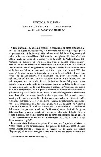 Il morgagni giornale indirizzato al progresso della medicina. Parte 1., Archivio o Memorie originali