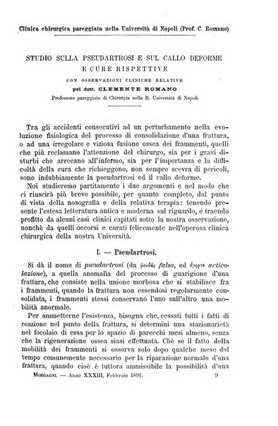 Il morgagni giornale indirizzato al progresso della medicina. Parte 1., Archivio o Memorie originali