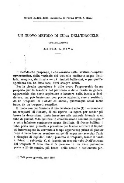 Il morgagni giornale indirizzato al progresso della medicina. Parte 1., Archivio o Memorie originali