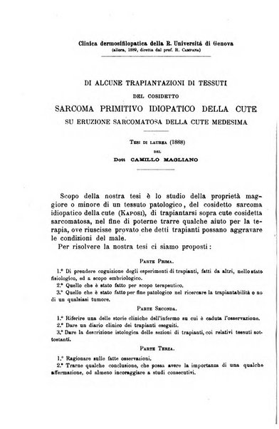 Il morgagni giornale indirizzato al progresso della medicina. Parte 1., Archivio o Memorie originali