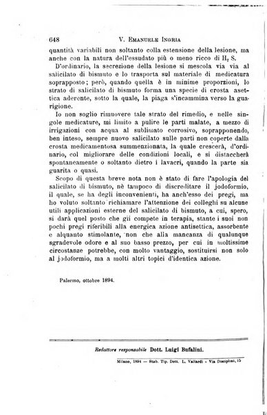 Il morgagni giornale indirizzato al progresso della medicina. Parte 1., Archivio o Memorie originali