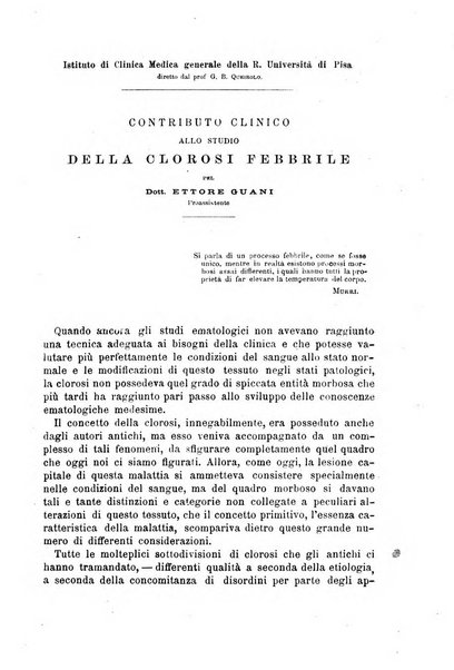 Il morgagni giornale indirizzato al progresso della medicina. Parte 1., Archivio o Memorie originali