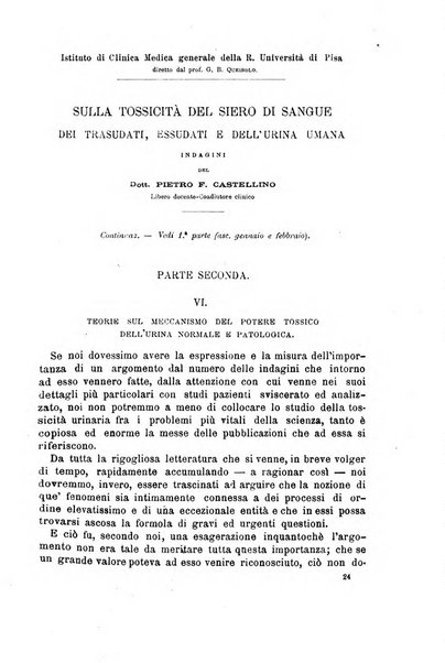 Il morgagni giornale indirizzato al progresso della medicina. Parte 1., Archivio o Memorie originali