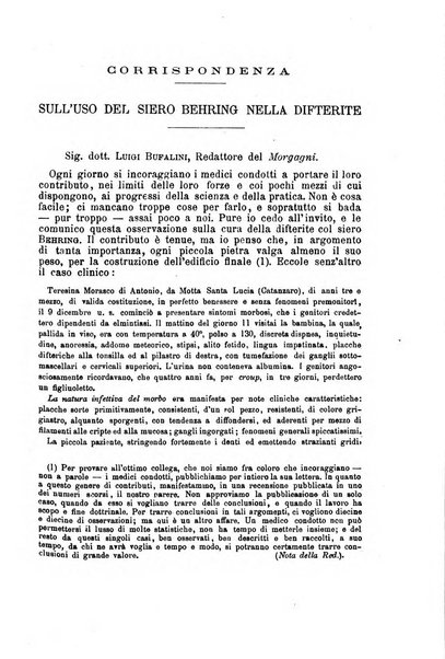 Il morgagni giornale indirizzato al progresso della medicina. Parte 1., Archivio o Memorie originali