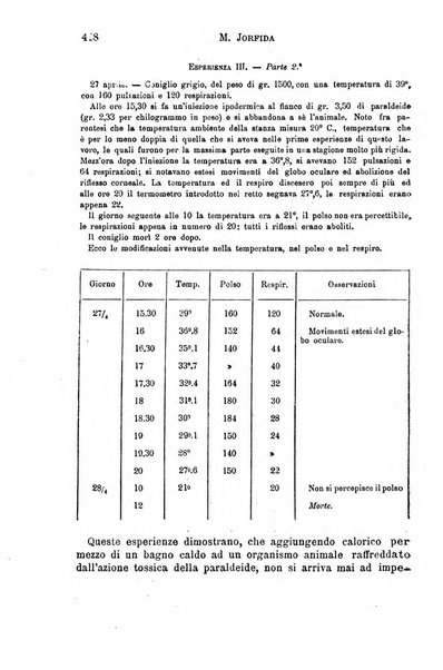 Il morgagni giornale indirizzato al progresso della medicina. Parte 1., Archivio o Memorie originali