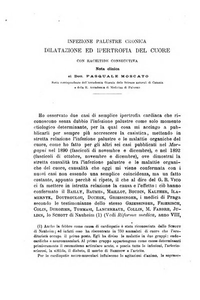 Il morgagni giornale indirizzato al progresso della medicina. Parte 1., Archivio o Memorie originali