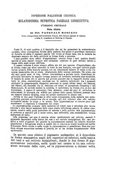 Il morgagni giornale indirizzato al progresso della medicina. Parte 1., Archivio o Memorie originali