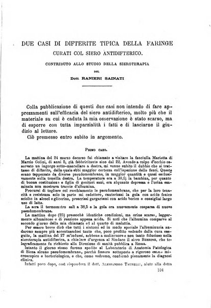 Il morgagni giornale indirizzato al progresso della medicina. Parte 1., Archivio o Memorie originali