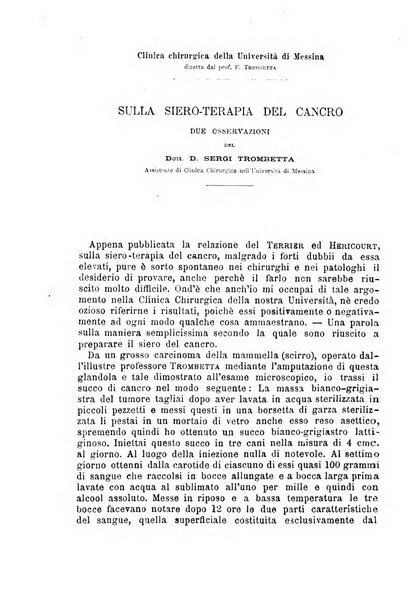 Il morgagni giornale indirizzato al progresso della medicina. Parte 1., Archivio o Memorie originali