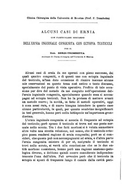 Il morgagni giornale indirizzato al progresso della medicina. Parte 1., Archivio o Memorie originali