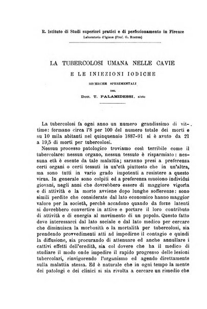 Il morgagni giornale indirizzato al progresso della medicina. Parte 1., Archivio o Memorie originali