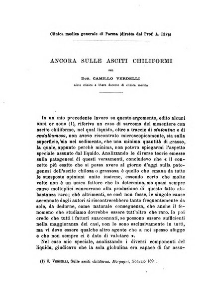 Il morgagni giornale indirizzato al progresso della medicina. Parte 1., Archivio o Memorie originali