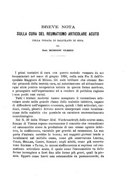 Il morgagni giornale indirizzato al progresso della medicina. Parte 1., Archivio o Memorie originali