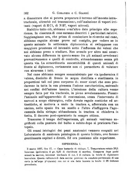 Il morgagni giornale indirizzato al progresso della medicina. Parte 1., Archivio o Memorie originali