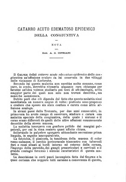 Il morgagni giornale indirizzato al progresso della medicina. Parte 1., Archivio o Memorie originali