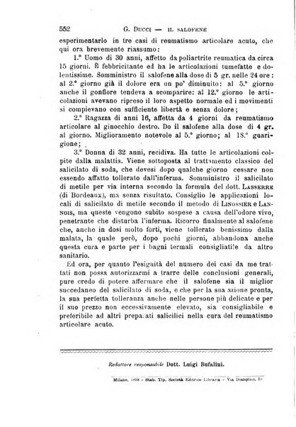 Il morgagni giornale indirizzato al progresso della medicina. Parte 1., Archivio o Memorie originali