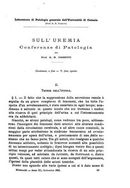 Il morgagni giornale indirizzato al progresso della medicina. Parte 1., Archivio o Memorie originali