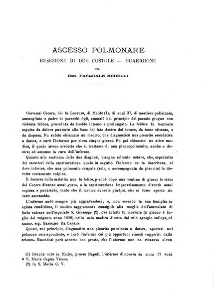 Il morgagni giornale indirizzato al progresso della medicina. Parte 1., Archivio o Memorie originali