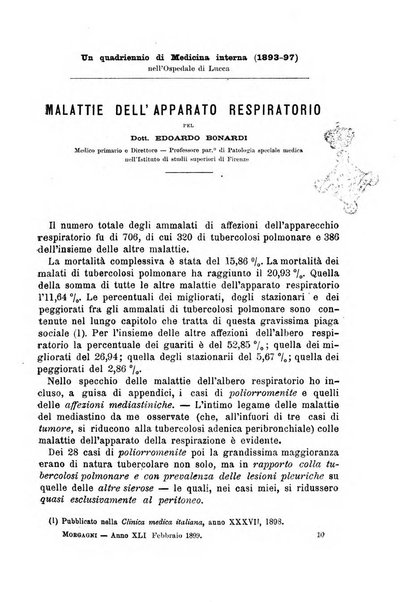 Il morgagni giornale indirizzato al progresso della medicina. Parte 1., Archivio o Memorie originali