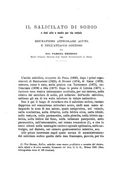 Il morgagni giornale indirizzato al progresso della medicina. Parte 1., Archivio o Memorie originali