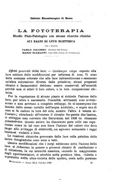 Il morgagni giornale indirizzato al progresso della medicina. Parte 1., Archivio o Memorie originali