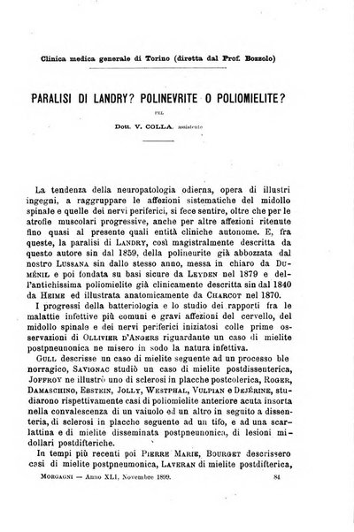 Il morgagni giornale indirizzato al progresso della medicina. Parte 1., Archivio o Memorie originali