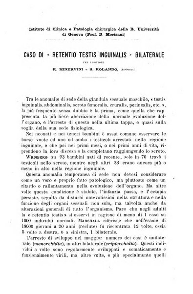 Il morgagni giornale indirizzato al progresso della medicina. Parte 1., Archivio o Memorie originali