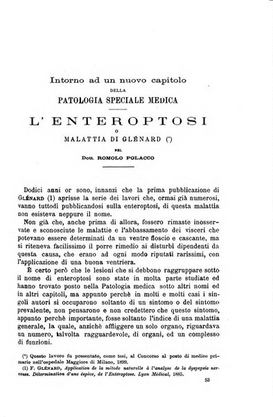 Il morgagni giornale indirizzato al progresso della medicina. Parte 1., Archivio o Memorie originali