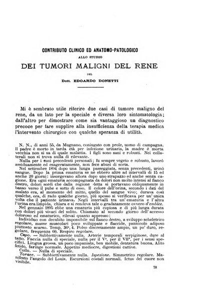 Il morgagni giornale indirizzato al progresso della medicina. Parte 1., Archivio o Memorie originali