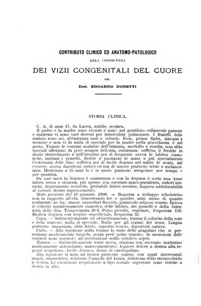 Il morgagni giornale indirizzato al progresso della medicina. Parte 1., Archivio o Memorie originali