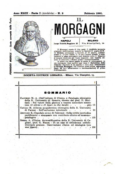 Il morgagni giornale indirizzato al progresso della medicina. Parte 1., Archivio o Memorie originali